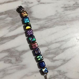 Multi-coloured Book Chained Bracelet